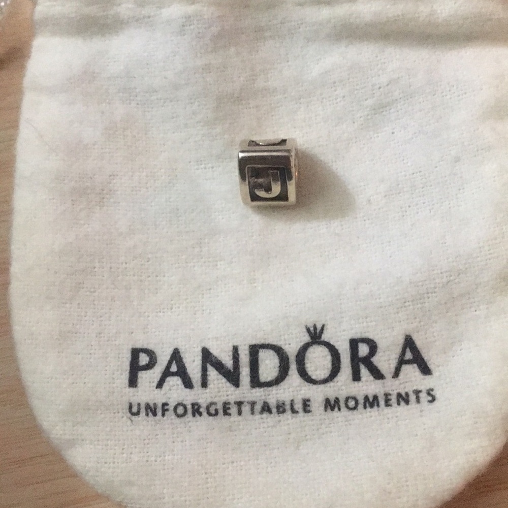 Alphabet J letter pandora charm